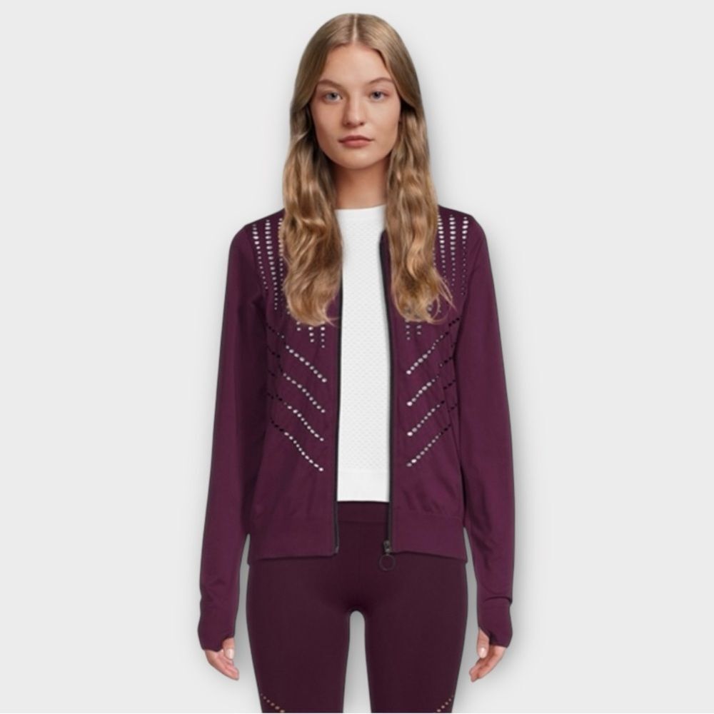 KORAL Iris Seamless Stretch-Woven Jacket in Eggplant Women’s Size XS NWT‎